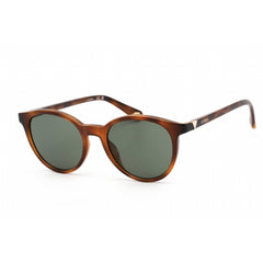 Guess Unisex Sunglasses - Green Lens Blonde Havana Round Full Rim Frame | GU5216 53N