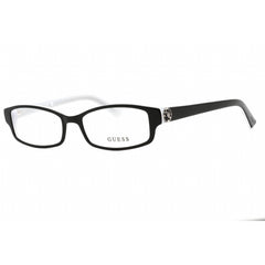 Guess Women's Eyeglasses - Black/Crystal Plastic Full Rim Rectangular | GU2526 003