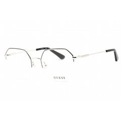 Guess Women's Eyeglasses - Clear Demo Lens Black/Silver Geometric Frame | GU2935 005