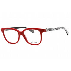 Guess Women's Eyeglasses - Clear Lens Shiny Red Square Full Rim Frame | GU5220 066