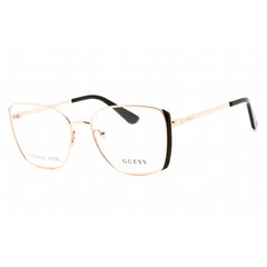 Guess Women's Eyeglasses - Shiny Rose Gold Full Rim Rectangular Frame | GU2903 028