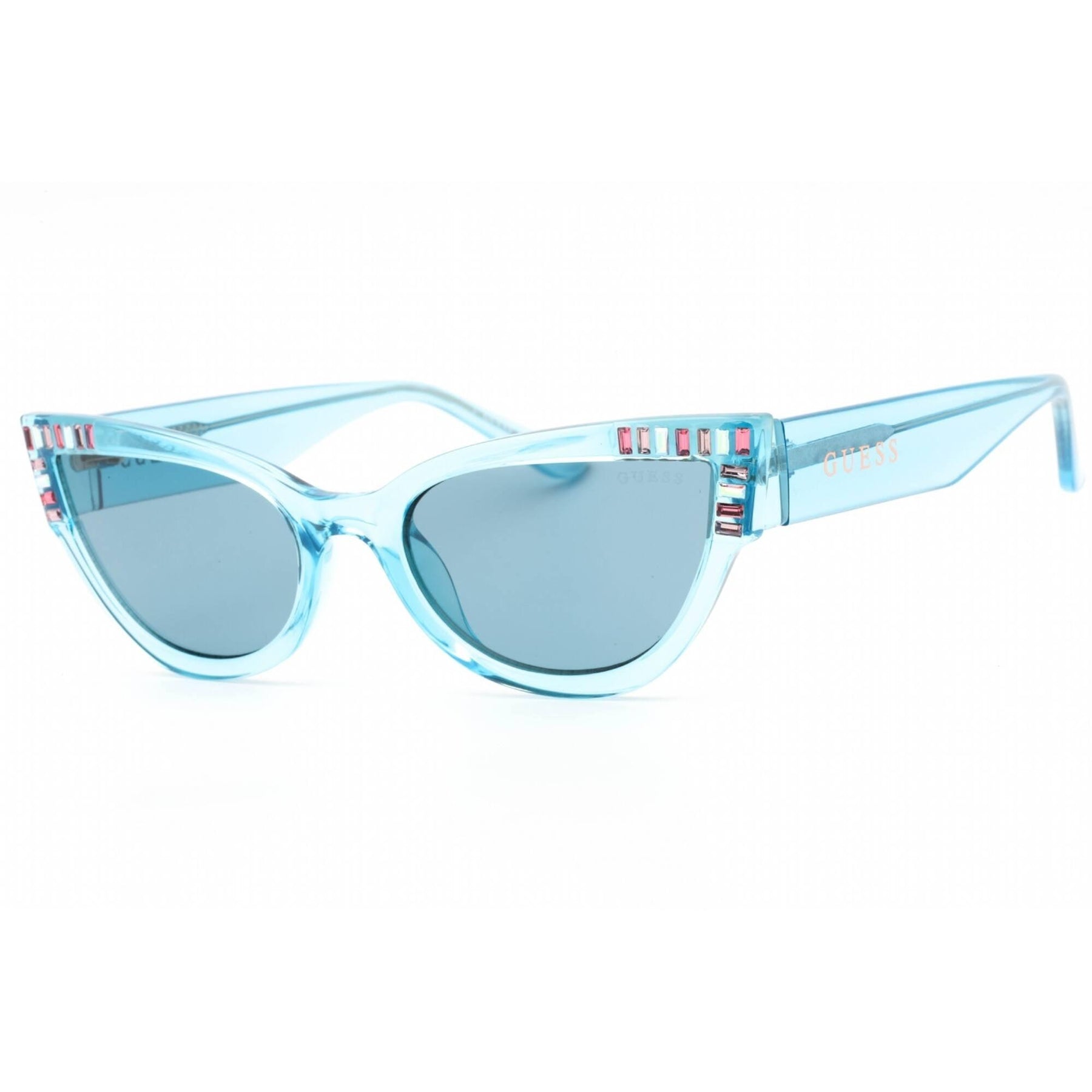 Guess Blue Cat-Eye Sunglasses Guess Round Cat Eye Sunglasses Metal Purple Marble Blue  main image 3