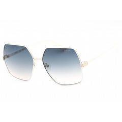 Guess Women's Sunglasses - Gradient Blue Lens White Full Rim Frame | GU7881-H 21W