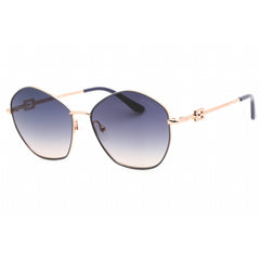 Guess Women's Sunglasses - Grey/Rose Gold Metal Geometric Shape Frame | GU7907 20B