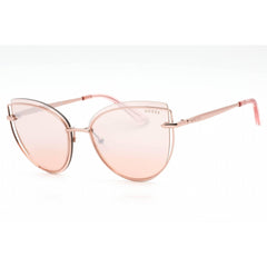 Guess Women's Sunglasses - Shiny Rose Gold Metal Full Rim Cat Eye Frame | GU7617 28U