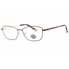 Harley Davidson Women's Eyeglasses - Matte Bordeaux Metal Cat Eye Frame | HD0560 070