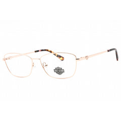 Harley Davidson Women's Eyeglasses - Shiny Rose Gold Rectangular Frame | HD0560 028