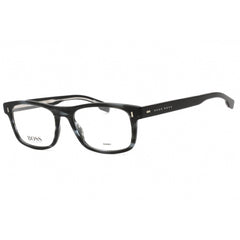 Hugo Boss Men's Eyeglasses - Blue Horn Plastic Full Rim Rectangular | 0928 0HW8 00