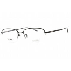 Hugo Boss Men's Eyeglasses - Matte Black Metal Rectangular Frame | BOSS 1298/F 0003 00