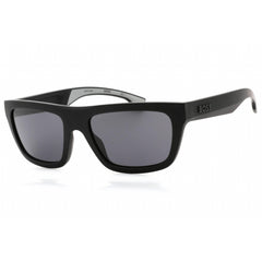 Hugo Boss Men's Sunglasses - Grey Lens Matte Black Grey Frame | BOSS 1450/S 0O6W IR