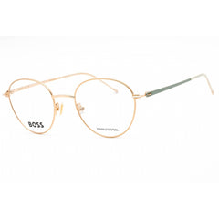 Hugo Boss Women's Eyeglasses - Gold Green Full Rim Round Frame | BOSS 1530 0PEF 00