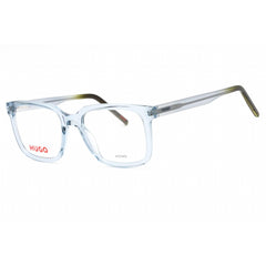 Hugo Men's Eyeglasses - Blue Green Square Plastic Frame Clear Lens | HG 1261 0RNB 00