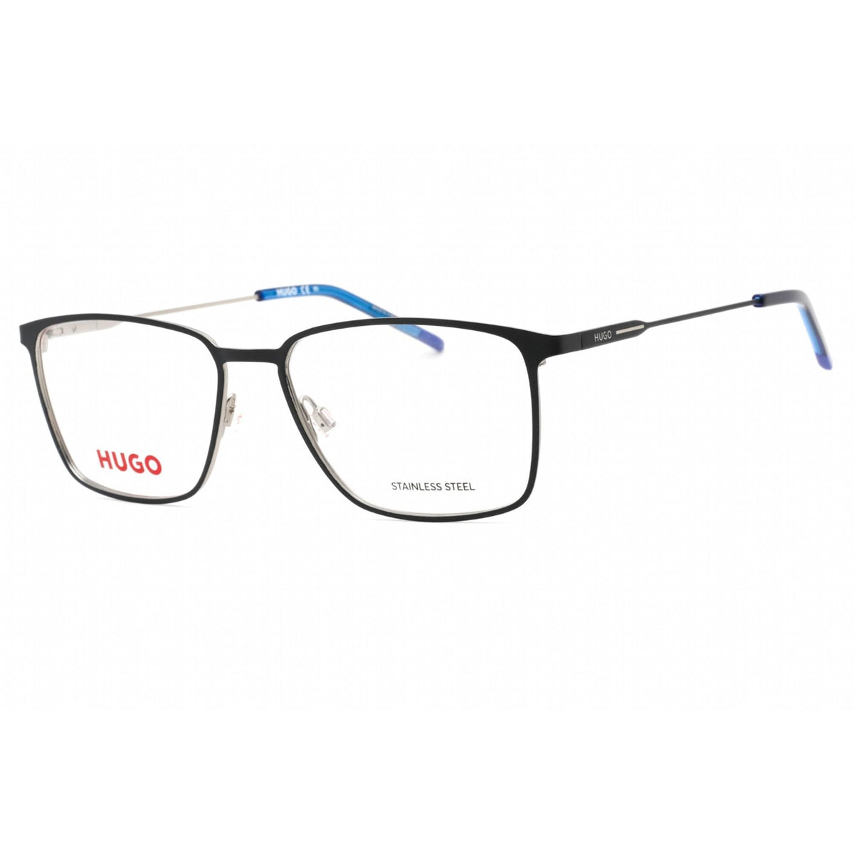 Hugo Men's Eyeglasses - Blue Ruthenium Full Rim Rectangular Frame | HG ...