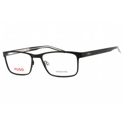 Hugo Men's Eyeglasses - Clear Lens Black Crystal Rectangular Frame | HG 1005 0N7I 00