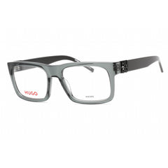 Hugo Men's Eyeglasses - Clear Lens Grey Plastic Square Shape Frame | HG 1257 0KB7 00