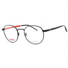 Hugo Men's Eyeglasses - Matte Black Full Rim Round Clear Lens Frame | HG 1035 0003 00
