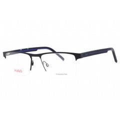 Hugo Men's Eyeglasses - Matte Blue Rectangular Metal Half Rim Frame | HG 1066 0FLL 00