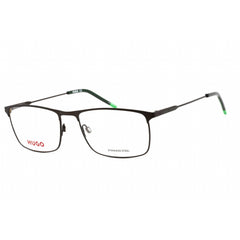 Hugo Men's Eyeglasses - Ruthenium Black Full Rim Rectangular Frame | HG 1182 0SVK 00