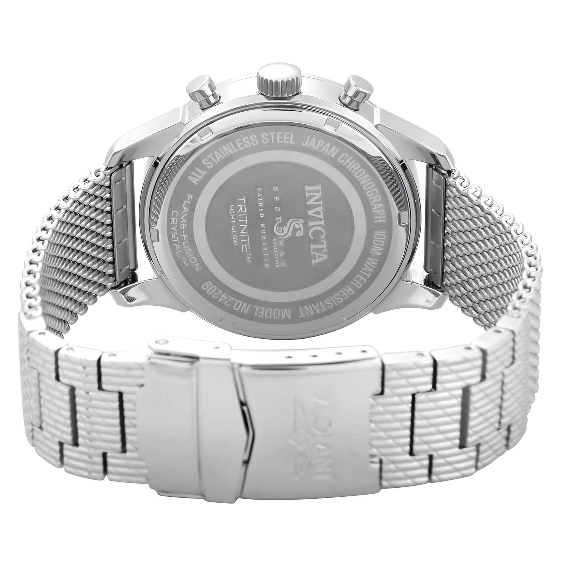 Invicta 24209 Men's Speedway Blue Dial Stainless Steel Mesh Bracelet C