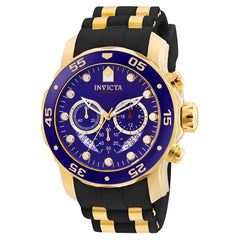 Invicta 6983 Men's Steel & Polyurethane Band Quartz Pro Diver Chrono Blue Dial Date Watch