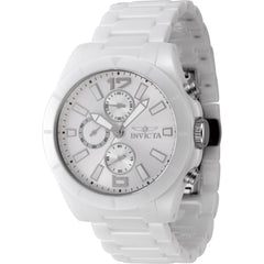 Invicta Men's Quartz Watch - Ceramics Chronograph Silver Tone Dial Bracelet | 47331