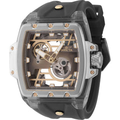 Invicta Men's Watch - Anatomic Gunmetal and Gold Skeleton Dial Black Strap | 44268