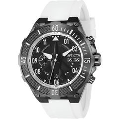 Invicta Men's Watch - Aviator Chronograph Black Dial White Silicone Strap | 39900