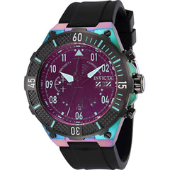 Invicta Men's Watch - Aviator Chronograph Black Silicone Rubber Strap Date | 39901