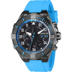 Invicta Men's Watch - Aviator Quartz Chrono Black Dial Blue Silicone Strap | 39898
