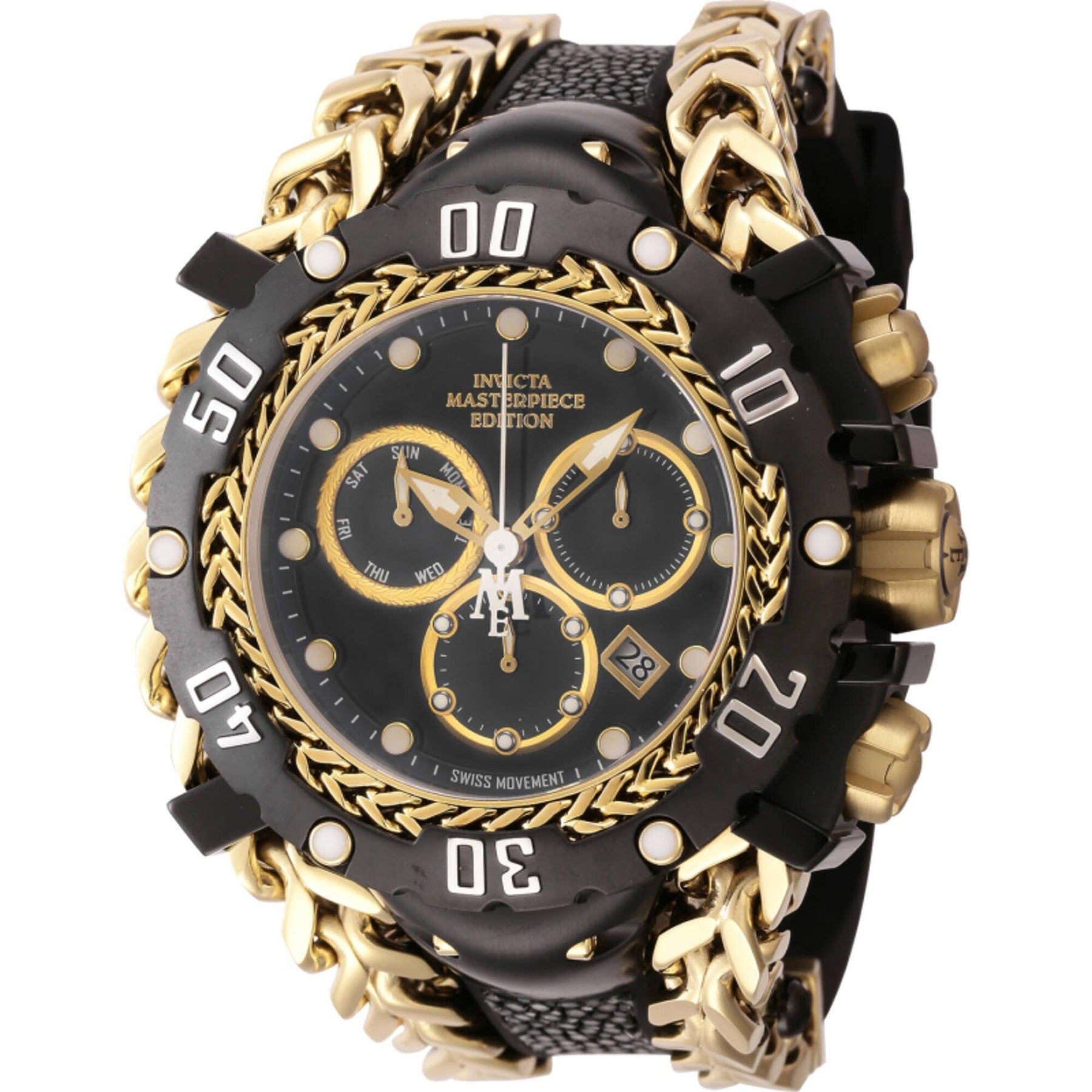 Black and gold masterpiece watch Pre-Owned Rolex Day-Date Masterpiece Tridor 18948 | 1916 main image 3