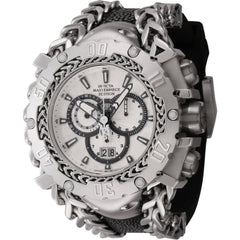 Invicta Men's Watch - Masterpiece Chronograph Gunmetal and Silver Dial Strap | 44617