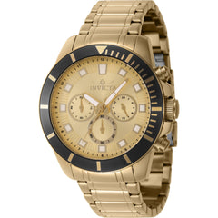 Invicta Men's Watch - Pro Diver Chrono Gold Dial Stainless Steel Bracelet | 46045