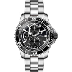 Invicta Men's Watch - Pro Diver Scuba Black Dial Silver Bracelet Day-Date | 45745