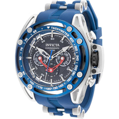 Invicta Men's Watch - S1 Rally Chronograph Black Dial Silver and Blue Strap | 38152