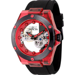 Invicta Men's Watch - Speedway Red and Silver Ghost Bridge Dial Black Strap | 44400