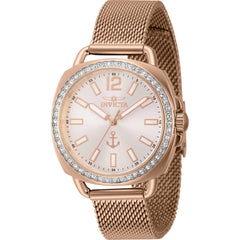 Invicta Women's Quartz Watch - Ocean Voyage Crystal Bezel Silver Tone Dial | 46294