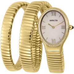 Invicta Women's Watch - Mayamar Quartz Diamond Bezel White Dial Bracelet | 46116
