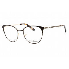 Juicy Couture Women's Eyeglasses - Brown Metal Full Rim Round Frame | JU 230/G 009Q 00