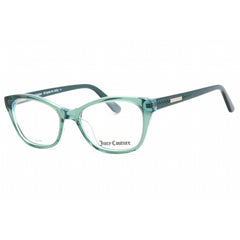 Juicy Couture Women's Eyeglasses - Green Azure Plastic Cat Eye Frame | JU 222 0DCF 00