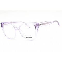 Just Cavalli Women's Eyeglasses - Shiny Transparent Purple Cat Eye Frame | VJC005 06SC