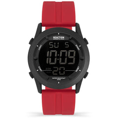 Kenneth Cole Reaction Men's Watch - Digital Dial Red Silicone Strap | KRWGP2178305