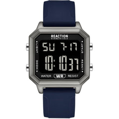 Kenneth Cole Reaction Unisex Watch - Retro Digital Blue Silicone Strap | KRWGM7000802
