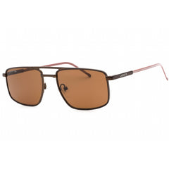 Lacoste Men's Sunglasses - Matte Brown Metal Rectangular Shape 56mm Frame | L255S 201