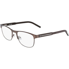 Lacoste Unisex Eyeglasses - Brown Matte Metal Rectangular Half Rim Frame | 2270 210