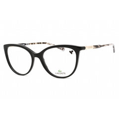 Lacoste Women's Eyeglasses - Black Plastic Cat Eye Frame Clear Demo Lens | L2911 001