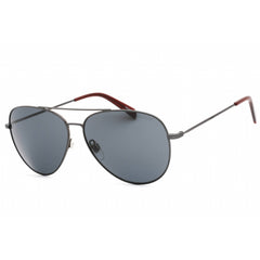 Levi's Unisex Sunglasses - Ruthenium Red Aviator Metal Full Rim | LV 1006/S 09N2 IR