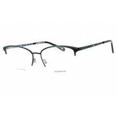 Liz Claiborne Women's Eyeglasses - Clear Lens Black Teal Cat Eye Frame | L 673 0ETJ 00