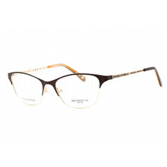 Liz Claiborne Women's Eyeglasses - Matte Brown Gold Cat Eye Shape Frame | L 465 0UFM 0