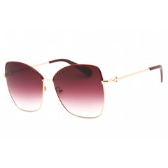 Longchamp Women's Sunglasses - Burgundy Lens Gold Cat Eye Metal Frame | LO156SL 722