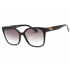 Longchamp Women's Sunglasses - Grey Gradient Lens Black Rectangular, 55mm | LO657S 001